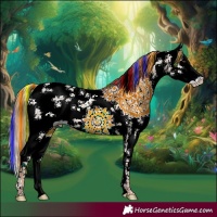 Horse Color:Painted White Spotted Chestnut Sabino 