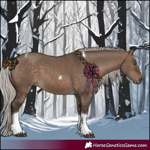 Horse Color:Silver Brown Dun Tobiano