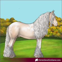 Horse Color:Silver Sable Champagne Pearl Tobiano 