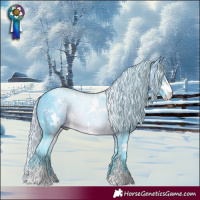 Horse Color:Watercolor White Spotted Silver Brown Chinchilla Sabino 