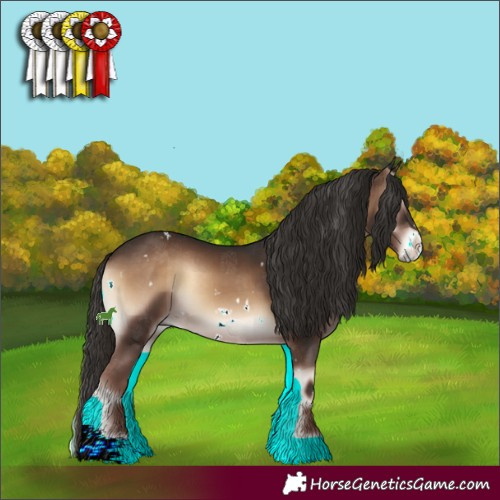 Horse Color:White Spotted Liver Red Onyx Sabino 