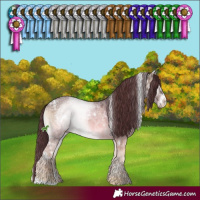 Horse Color:White Spotted Chocolate Brown Ice Onyx Sabino 