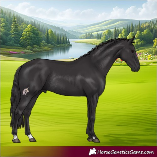 Horse Color:Smoky Black Rabicano 