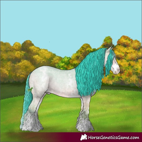 Horse Color:Watercolor White Spotted Brown Ice Roan Dun 