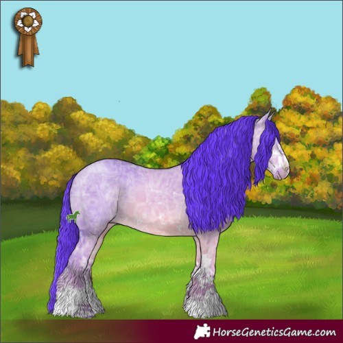 Horse Color:Watercolor Bay Ice Dun Sabino 