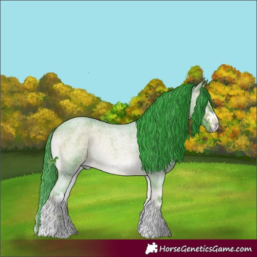 Horse Color:Watercolor Brown Roan Onyx Sabino 