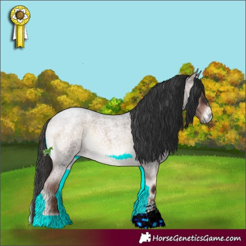 Horse Color:Liver Red Onyx Roan Sabino 