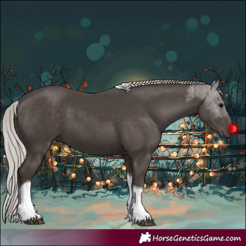 Horse Color:Silver Black Tobiano 