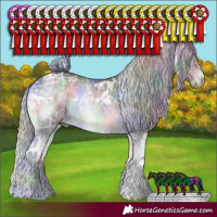 Horse Color:Nacre White Spotted Silver Blue Onyx Chinchilla Ice 