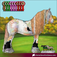 Horse Color:Nacre Watercolor White Spotted Liver Red Onyx Ice