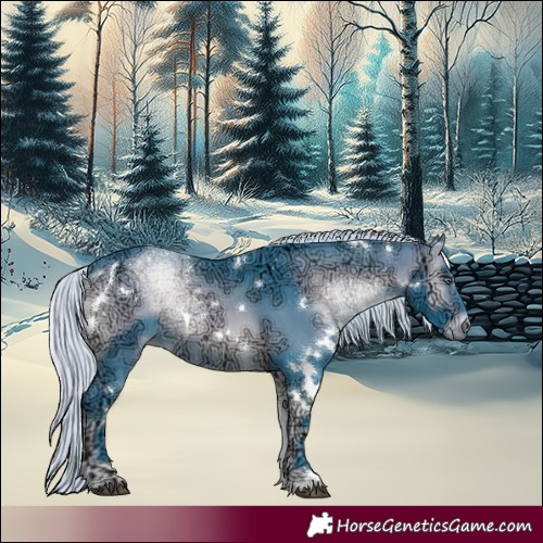 Horse Color:Watercolor White Spotted Silver Brown Chinchilla Ice Onyx 