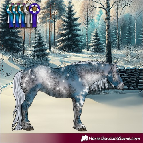 Horse Color:Watercolor White Spotted Silver Brown Chinchilla Ice Onyx 