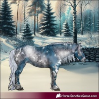 Horse Color:Watercolor White Spotted Silver Brown Chinchilla Ice Onyx 