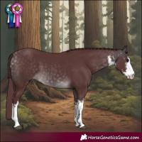 Horse Color:Platinum White Spotted Chocolate Buckskin 