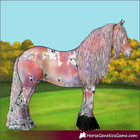 Horse Color:Nacre Watercolor White Spotted Silver Bay Onyx
