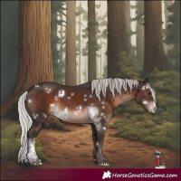 Horse Color:White Spotted Silver Brown Sabino