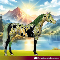 Horse Color:Watercolor Bay Tobiano Near Leopard 
