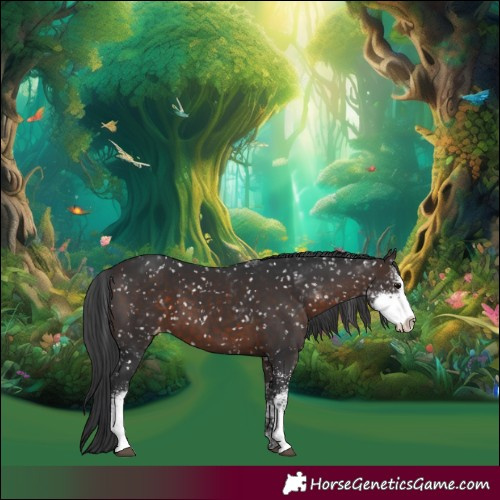 Horse Color:Brown Sabino Snowflake Varnish