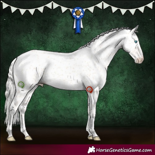 Horse Color:Silver Smoky Creme Dun Sabino 