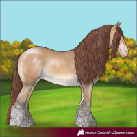 Horse Color:Chocolate Sable Cream Champagne Tobiano Rabicano 