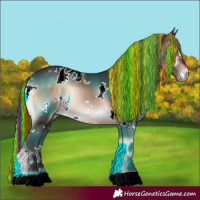 Horse Color:Painted White Spotted Bay Onyx