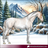 Horse Color:Silver Blue Roan Pearl Tobiano Frame 