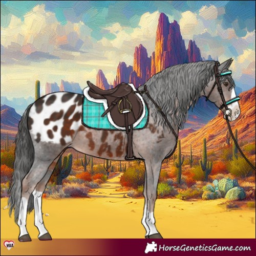 Horse Color:Liver Chestnut Splash Appaloosa 