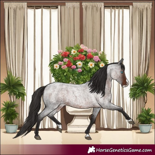 Horse Color:Liver Red Roan Splash 