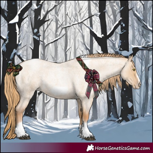 Horse Color:Red Dun Roan Pearl Tobiano Frame 