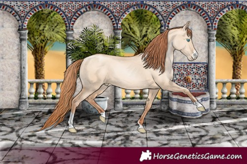 Horse Color:Sable Champagne Pearl Dun Sabino Tobiano