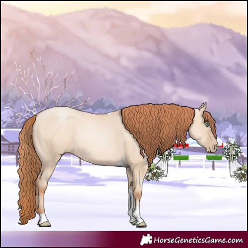Horse Color:Classic Champagne Pearl Dun Sabino Tobiano 