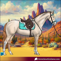Horse Color:Classic Champagne Pearl Dun Sabino Tobiano