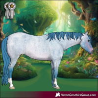 Horse Color:Watercolor Brown Roan Rabicano 
