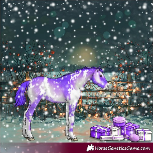 Horse Color:Watercolor White Spotted Liver Red Onyx 