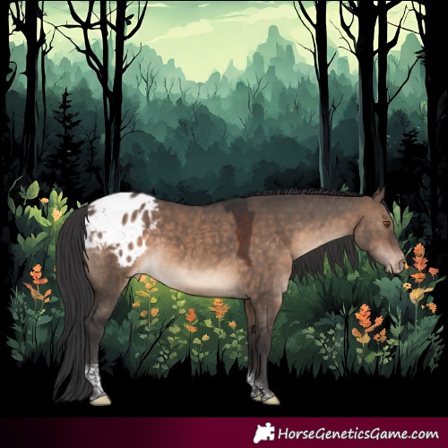 Horse Color:Brown Dun Tobiano Appaloosa Rabicano 