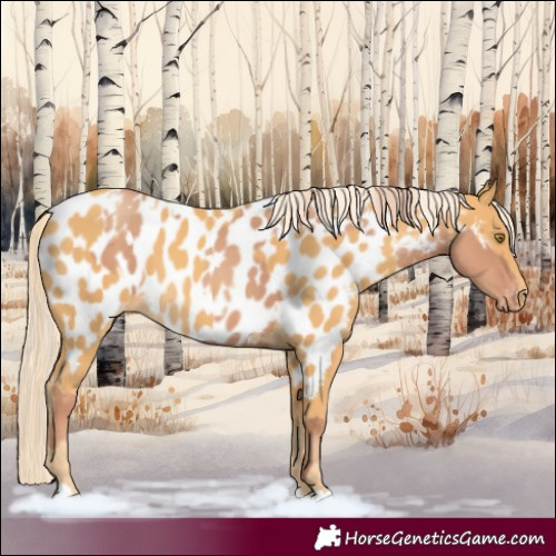 Horse Color:Gold Champagne Near Leopard  and Gold Cream Champagne Near Leopard 