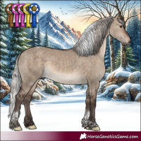Horse Color:Silver Brown Dun Tobiano
