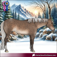 Horse Color:Silver Brown Dun Tobiano 