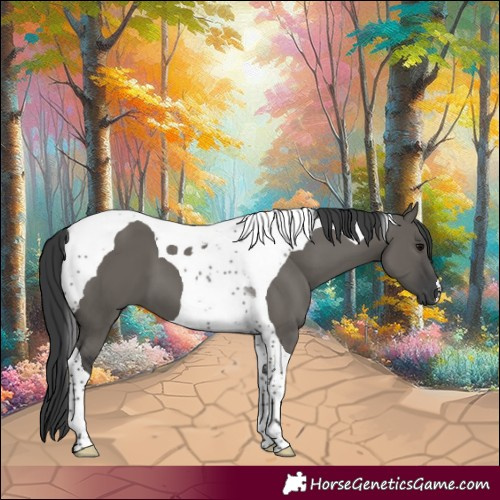Horse Color:Grullo Tobiano 