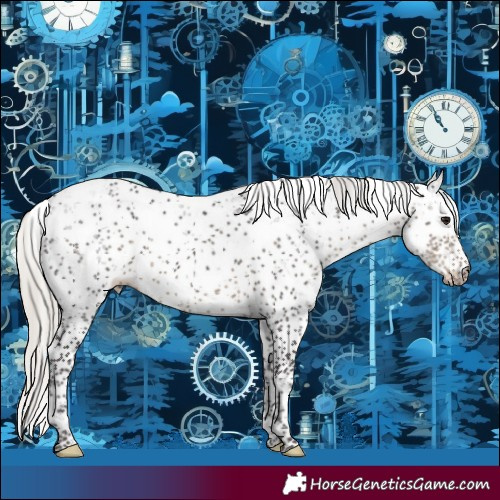 Horse Color:Silver Smoky Black Sabino 