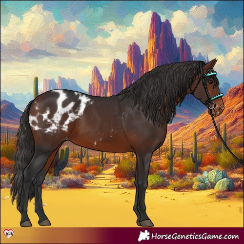 Horse Color:White Spotted Bay Appaloosa