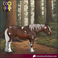 Horse Color:White Spotted Silver Brown Tobiano