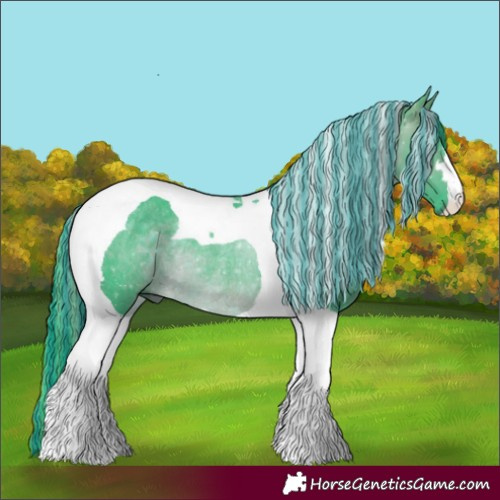 Horse Color:Painted Watercolor Brown Tobiano Rabicano 