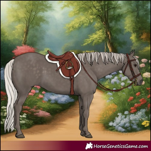 Horse Color:Silver Black 