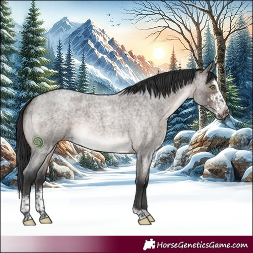 Horse Color:Brown Roan Dun Mushroom Sabino Brindle