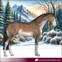 Horse Color:Brown Dun Sabino Brindle 