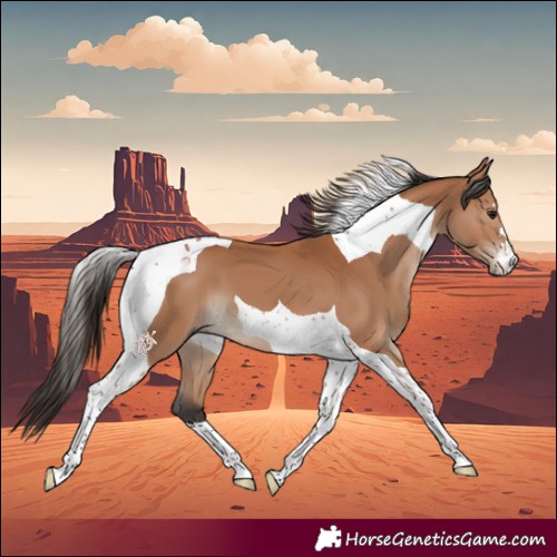 Horse Color:Bay Tobiano 