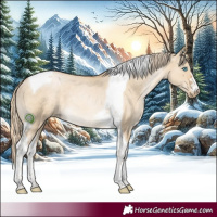 Horse Color:Chocolate Palomino Pearl Dun Tobiano Rabicano