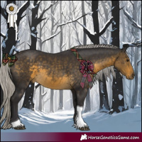 Horse Color:Silver Buckskin Tobiano 
