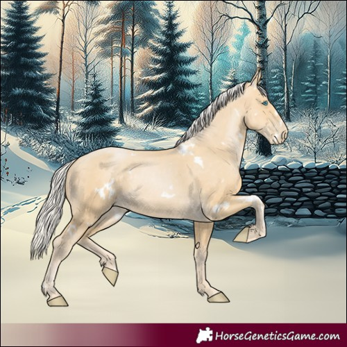 Horse Color:White Spotted Silver Smoky Black Pearl 